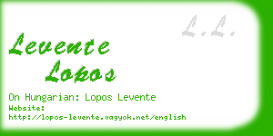 levente lopos business card